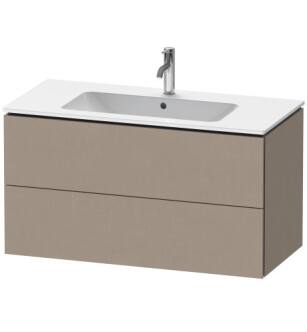 Duravit LC624207575 L-Cube 40 1/8" Wall Mount Single Bathroom Vanity with Two Drawers in Linen