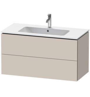 Duravit LC624209191 L-Cube 40 1/8" Wall Mount Single Bathroom Vanity with Two Drawers in Taupe