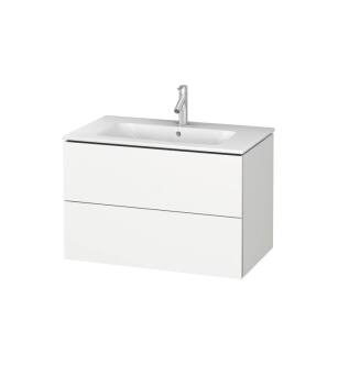 Duravit LC624101818 L-Cube 32 1/4" Wall Mount Single Bathroom Vanity with Two Drawers in White Matte