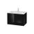 Duravit LC624104040 L-Cube 32 1/4" Wall Mount Single Bathroom Vanity with Two Drawers in Black High Gloss