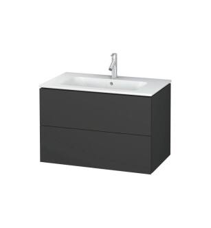 Duravit LC624104949 L-Cube 32 1/4" Wall Mount Single Bathroom Vanity with Two Drawers in Graphite Matte