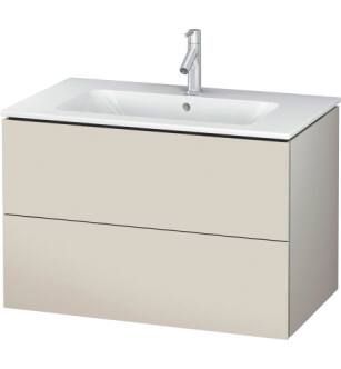 Duravit LC624109191 L-Cube 32 1/4" Wall Mount Single Bathroom Vanity with Two Drawers in Taupe