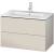 Duravit LC624109191 L-Cube 32 1/4" Wall Mount Single Bathroom Vanity with Two Drawers in Taupe