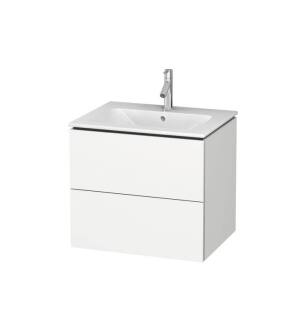 Duravit LC624001818 L-Cube 24 3/8" Wall Mount Single Bathroom Vanity with Two Drawers in White Matte