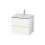 Duravit LC624002222 L-Cube 24 3/8" Wall Mount Single Bathroom Vanity with Two Drawers in White High Gloss