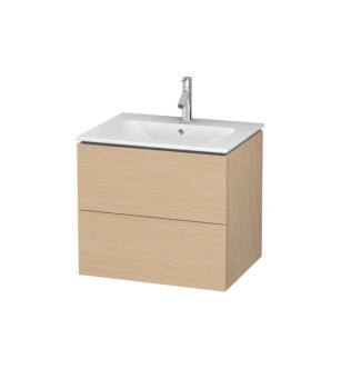 Duravit LC624003030 L-Cube 24 3/8" Wall Mount Single Bathroom Vanity with Two Drawers in Natural Oak