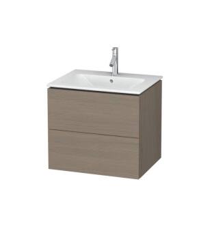 Duravit LC624003535 L-Cube 24 3/8" Wall Mount Single Bathroom Vanity with Two Drawers in Oak Terra