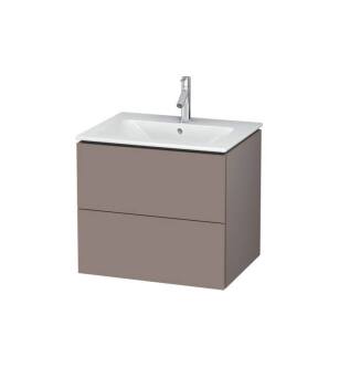 Duravit LC624004343 L-Cube 24 3/8" Wall Mount Single Bathroom Vanity with Two Drawers in Basalt Matte