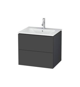 Duravit LC624004949 L-Cube 24 3/8" Wall Mount Single Bathroom Vanity with Two Drawers in Graphite Matte