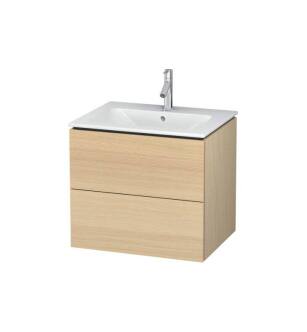 Duravit LC624007171 L-Cube 24 3/8" Wall Mount Single Bathroom Vanity with Two Drawers in Mediterranean Oak
