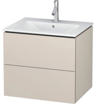 Duravit LC624009191 L-Cube 24 3/8" Wall Mount Single Bathroom Vanity with Two Drawers in Taupe