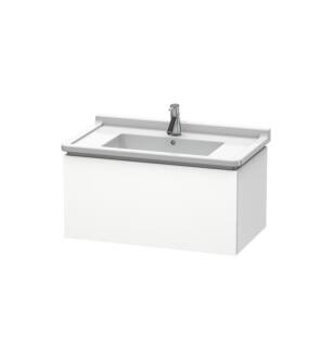 Duravit LC616501818 L-Cube 32 1/4" Wall Mount Single Bathroom Vanity with One Drawer in White Matte
