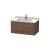 Duravit LC616502121 L-Cube 32 1/4" Wall Mount Single Bathroom Vanity with One Drawer in Walnut Dark