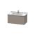 Duravit LC616504343 L-Cube 32 1/4" Wall Mount Single Bathroom Vanity with One Drawer in Basalt Matte