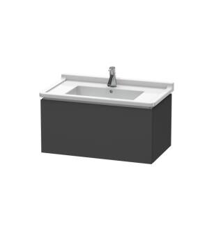 Duravit LC616504949 L-Cube 32 1/4" Wall Mount Single Bathroom Vanity with One Drawer in Graphite Matte