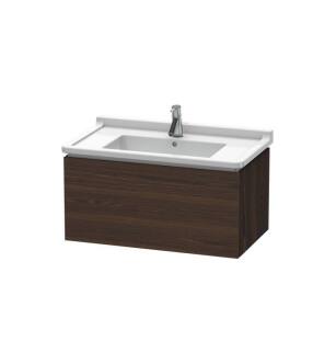 Duravit LC616506969 L-Cube 32 1/4" Wall Mount Single Bathroom Vanity with One Drawer in Walnut Brushed