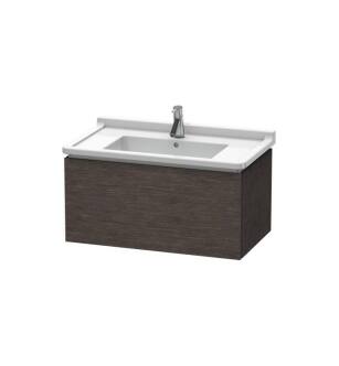 Duravit LC616507272 L-Cube 32 1/4" Wall Mount Single Bathroom Vanity with One Drawer in Dark Brushed Oak