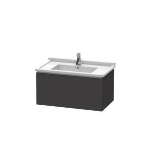 Duravit LC616508080 L-Cube 32 1/4" Wall Mount Single Bathroom Vanity with One Drawer in Graphite Super Matte