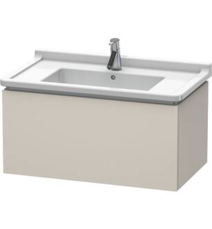 Duravit LC616509191 L-Cube 32 1/4" Wall Mount Single Bathroom Vanity with One Drawer in Taupe