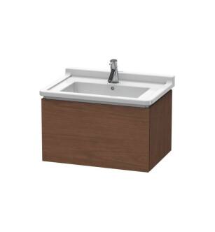 Duravit LC616401313 L-Cube 26 3/8" Wall Mount Single Bathroom Vanity with One Drawer in American Walnut