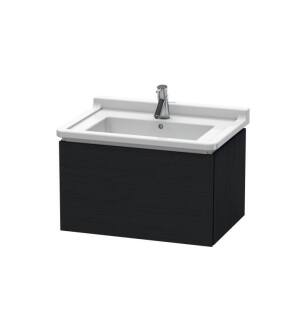 Duravit LC616401616 L-Cube 26 3/8" Wall Mount Single Bathroom Vanity with One Drawer in Black Oak