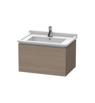 Duravit LC616403535 L-Cube 26 3/8" Wall Mount Single Bathroom Vanity with One Drawer in Oak Terra