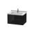 Duravit LC616404040 L-Cube 26 3/8" Wall Mount Single Bathroom Vanity with One Drawer in Black High Gloss