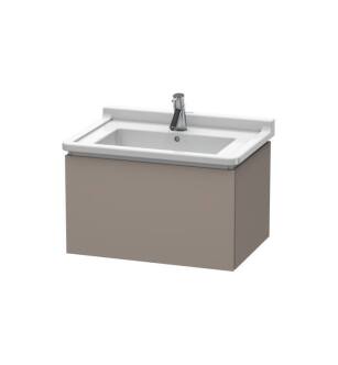 Duravit LC616404343 L-Cube 26 3/8" Wall Mount Single Bathroom Vanity with One Drawer in Basalt Matte