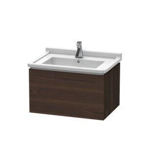 Duravit LC616406969 L-Cube 26 3/8" Wall Mount Single Bathroom Vanity with One Drawer in Walnut Brushed