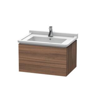 Duravit LC616407979 L-Cube 26 3/8" Wall Mount Single Bathroom Vanity with One Drawer in Natural Walnut