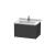 Duravit LC616408080 L-Cube 26 3/8" Wall Mount Single Bathroom Vanity with One Drawer in Graphite Super Matte