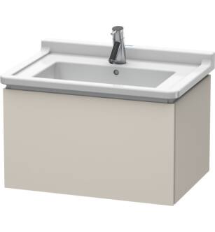 Duravit LC616409191 L-Cube 26 3/8" Wall Mount Single Bathroom Vanity with One Drawer in Taupe