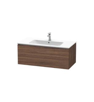 Duravit LC614202121 L-Cube 40 1/8" Wall Mount Single Bathroom Vanity with One Drawer in Walnut Dark