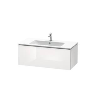 Duravit LC614202222 L-Cube 40 1/8" Wall Mount Single Bathroom Vanity with One Drawer in White High Gloss