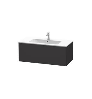 Duravit LC614208080 L-Cube 40 1/8" Wall Mount Single Bathroom Vanity with One Drawer in Graphite Super Matte