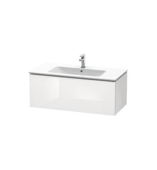 Duravit LC614208585 L-Cube 40 1/8" Wall Mount Single Bathroom Vanity with One Drawer in White High Gloss