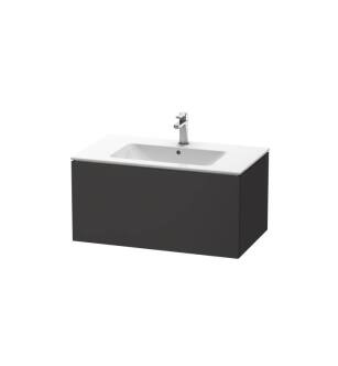 Duravit LC614108080 L-Cube 32 1/4" Wall Mount Single Bathroom Vanity with One Drawer in Graphite Super Matte