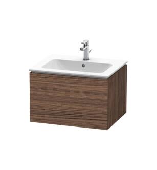 Duravit LC614002121 L-Cube 24 3/8" Wall Mount Single Bathroom Vanity with One Drawer in Walnut Dark