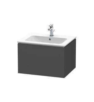 Duravit LC614004949 L-Cube 24 3/8" Wall Mount Single Bathroom Vanity with One Drawer in Graphite Matte
