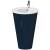 Duravit S1952009898 Starck 22 1/8" Floor Standing Single Bathroom Vanity with One Glass Shelf in Midnight Blue Satin Matte