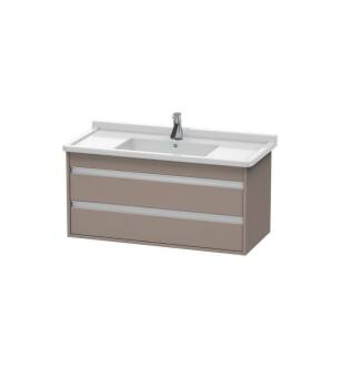Duravit KT664504343 Ketho 39 3/8" Wall Mount Single Bathroom Vanity with Two Drawers in Basalt Matte