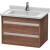 Duravit KT664307979 Ketho 25 5/8" Wall Mount Single Bathroom Vanity with Two Drawers in Natural Walnut