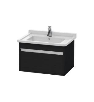Duravit KT666401616 Ketho 31 1/2" Wall Mount Single Bathroom Vanity with One Drawer in Black Oak