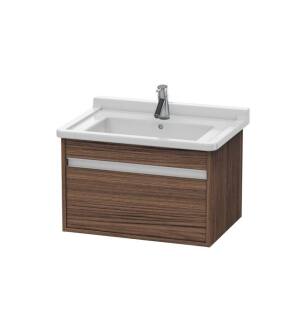 Duravit KT666402121 Ketho 31 1/2" Wall Mount Single Bathroom Vanity with One Drawer in Walnut Dark