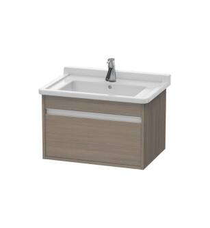 Duravit KT666403535 Ketho 31 1/2" Wall Mount Single Bathroom Vanity with One Drawer in Oak Terra