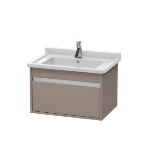 Duravit KT666404343 Ketho 31 1/2" Wall Mount Single Bathroom Vanity with One Drawer in Basalt Matte