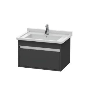 Duravit KT666404949 Ketho 31 1/2" Wall Mount Single Bathroom Vanity with One Drawer in Graphite Matte