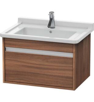 Duravit KT666407979 Ketho 31 1/2" Wall Mount Single Bathroom Vanity with One Drawer in Natural Walnut