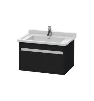 Duravit KT666301616 Ketho 25 5/8" Wall Mount Single Bathroom Vanity with One Drawer in Black Oak