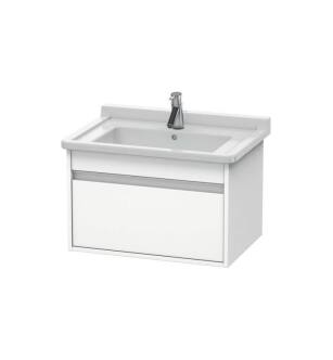 Duravit KT666301818 Ketho 25 5/8" Wall Mount Single Bathroom Vanity with One Drawer in White Matte